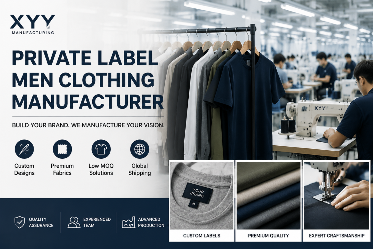 Private Label Men Clothing Manufacturer for Brand Growth