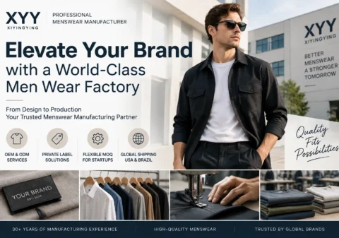 Eleve o nível da sua marca com uma fábrica de roupas masculinas de nível internacional