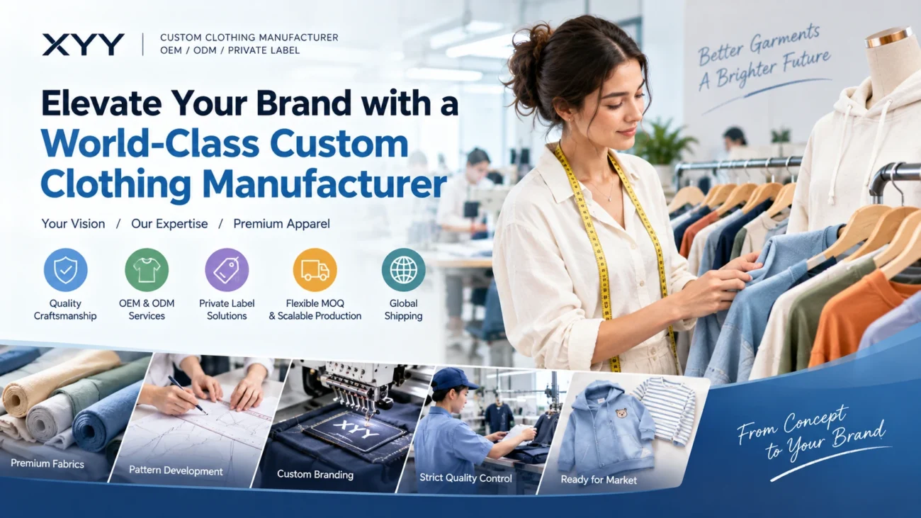 Eleve o nível da sua marca com um fabricante de roupas personalizadas de nível internacional