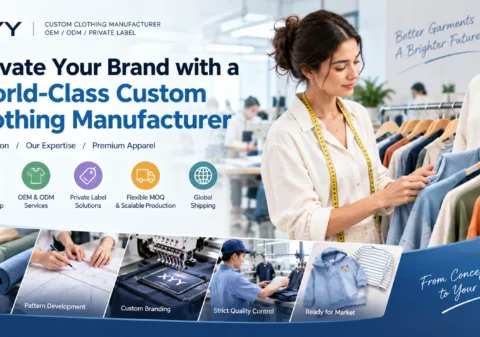 Eleve o nível da sua marca com um fabricante de roupas personalizadas de nível internacional